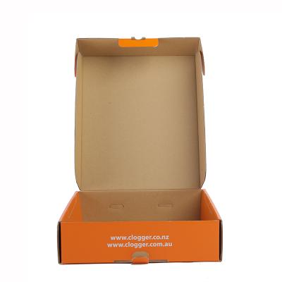 China Customized Orange Candle Apparel Flat Shipping Packaging Printed Cartoon Hard Corrugated Box for sale