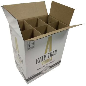 China Recyclable Custom Cardboard Box Corrugated Box Six Pack Beer Cans With Divider for sale