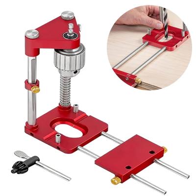 China Convenient Household KEGRET Woodworking Tools Precise Hole Puncher Drilling Jig 6/8/10mm Drill Bit For Handheld Carpenter Locator for sale