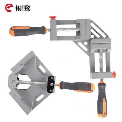 China Carpentry Clamping Tool KEGRET 1pc Angle Clamp Woodworking Frame Clip Folder Right Angle Tool Aluminum Single Handle 90 Degree Right Angle Clamp for sale