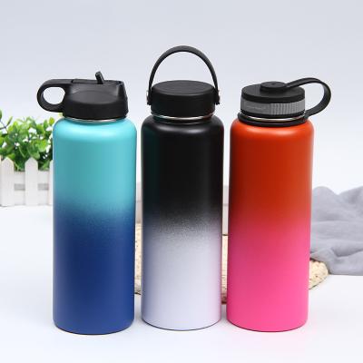 China Custom Business Logo Gradients Colors Stainless Steel Water Bottle BPA Free Outdoor Sports Gym Insulated Water Bottle for sale