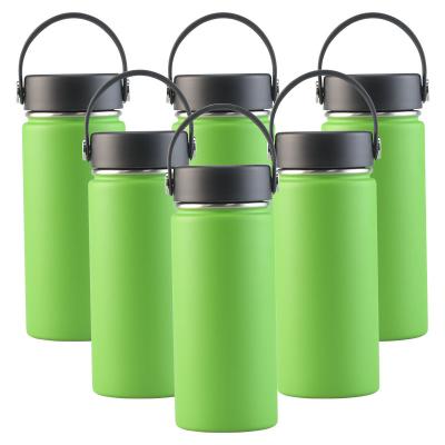 China 16 oz Bpa Free Metal Wide Mouth Water Bottle Insulated Double Wall Stainless Steel Water Bottle for sale