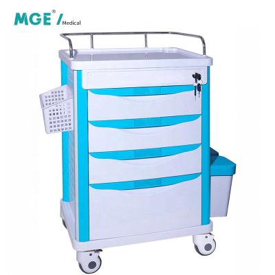 China Modern Durable Hospital ABS Surgical Instrument Nursing Clinic Trolley MGE-T-012 for sale