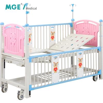 China MGE-C-15 Casters 2 Function Stainless Steel Babies Hutch Manual Medical Kids Modern Portable Nursing Pediatric Bed for sale