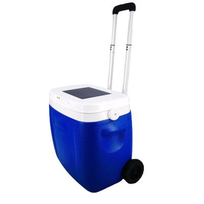 China waterproof large capacity bag solar cooler bluetooth speaker with wheels and trolley for sale