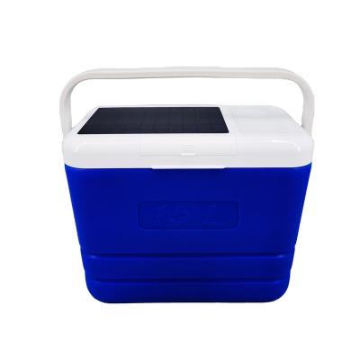 China New Design Solar Panel Solar Powered Cooler Box With Bluetooth Speaker for sale