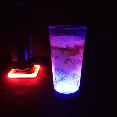 China Eco-friendly Colorful Flashing Bar Cup LED Beer Cup Wine LED Plastic Glass Flasher for sale