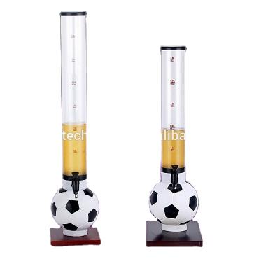 China Beer Container New Design 3L/2.5L Beer Tower Dispenser With Soccer Football Base for sale