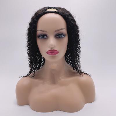 Cina 100% African American Brazilian Curly Hair Straight Yaki Curly U Part Virgin Hair Wigs For Black Women in vendita