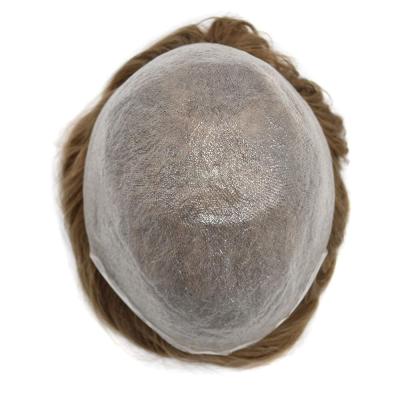 Китай new arrival 0.04mm-0.06mmPU 100% human hair toupee injected super thin skin base poly knots invisible silicone hairpiece for men продается