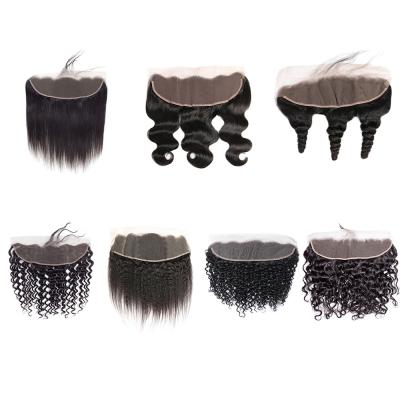 China 100% Human Remy Hair Natural Color 13x4 Transparent Lace Frontal Headband 13*4 à venda