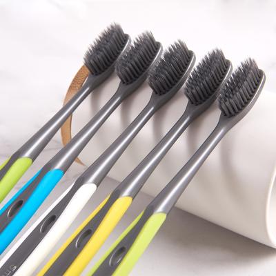 China High Quality Natural Black Toothbrush Charcoal Bristle Binchotan Toothbrush for sale