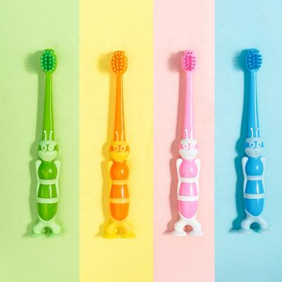 China For Kids Home Dentist Use Suction Cup Plastic Soft Toothbrush With Toy for sale