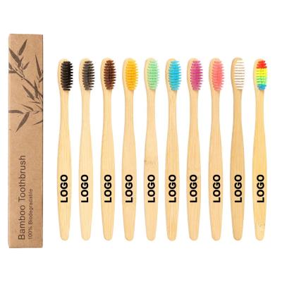 China Customized Eco Friendly Bamboo Toothbrush Biodegradable Bamboo Toothbrush for sale