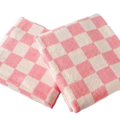 China Dyed By Natural Chinese Medicine Factory Wholesale Customized Towel 100% Cotton Stock Environmental Natural Factory Dyed With Printing Logo For Allergic Skin for sale