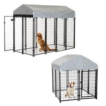 China Welded Metal Breathable Black Heavy Duty Modular Mesh Outdoor Color Outdoor Factory Sales Factory House Crate Pet Crate Dog Establishments and Dog Run for sale