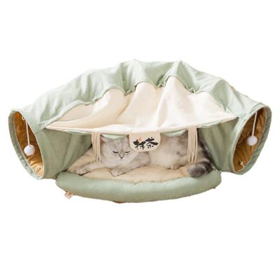 China Hot Selling Round Bed Sleeve House Garbage Pet Burrow Snuggery Amazon Cuddle Removable Blanket For Indoor Rabbits XFT20073109 for sale