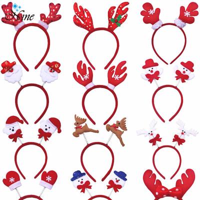 China Christmas handmade headband, main buckle, hairpin, headdress, snowman, antlers, children, adult luminous toys for sale