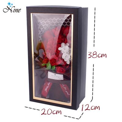 China Creative Valentine's Day Gift 19 Rose Soap Bouquet Gift Box Birthday Gift for sale