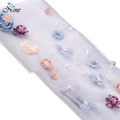 China Lace edge flower headband wedding veil dress accessories Korean hot-selling color flower bridal headdress for sale