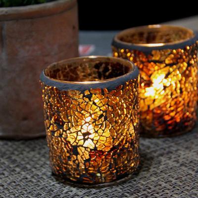 China Home Decoration Amber Candle Jars For Wedding Decorative Candle Jar Glass Candle Jars Vintage for sale