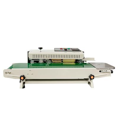 China FR-900S Continuous Food Tape Sealer Plastic Bag Film Sealing Machine for sale