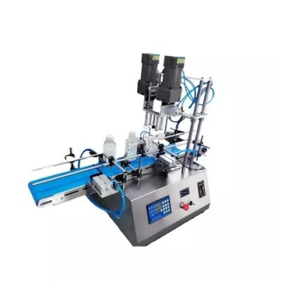 China Food Competitive Automatic Feeding Labor Cost Trigger Spray Bottle Capping Machine for sale