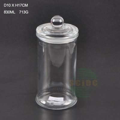 China Modern wholesale glass jar with storage glass jar lid glass candle holder for sale