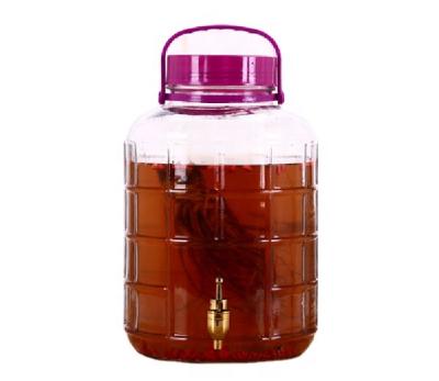 China Freshness Preservation Hotsale 8L 10L 20L Beverage Glass Dispenser Glass Barrel With Sealing Handle Lid for sale