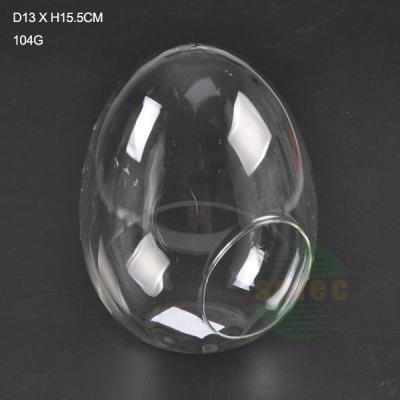 China Sublimation Printing Hand Blown Egg Shaped Empty Borosilicate Glass Candle Jar Candle Holders for sale