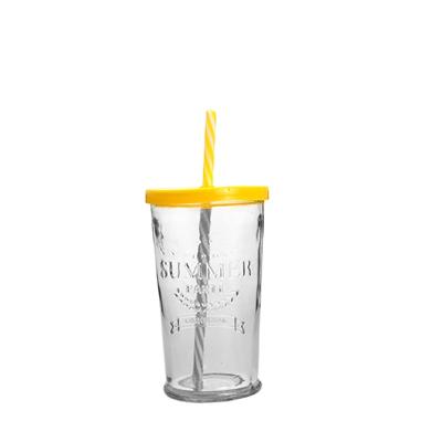 China Moroccan cheap juice glass mason jars with lid and straw for sale