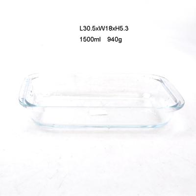 China Viable Clear Cheap Oven Pyrex Plate High Borosilicate Ice Rectangle Ice for sale