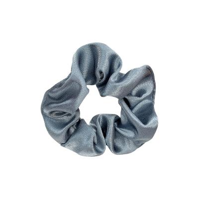 China Fashion Satin Silk Solid Color Women's Girl Hair Accessories Ponytail Silk Curl Elastic Hair Ties for sale