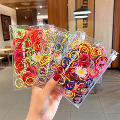 China Children's hair accessories 100PCS/Bag Korea Girls Elastic Small Hair Ties Set For Baby Children for sale