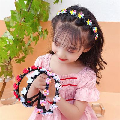 China Children's headband Designer Princess Hair Accessories Cute Kids Girls Flower Head Band Clip Headbands Hair Bands With Hair Clip for sale