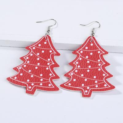 China Environmental Friendly New Trendy Statement Christmas Tree Earrings For Women Santa Claus Snowman Drop Earrings Jewelry Girls Christmas Gifts Wholesale for sale