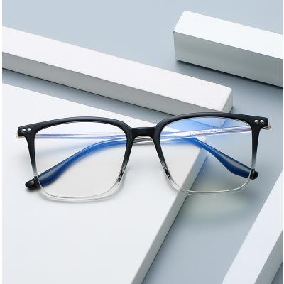 China For Reading Glasses Vintage Clear Square TR 90 Frames Blue Light Blocking Optical Eyeglasses Glasses for sale