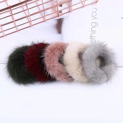 China Fashion Factory Price Winter Korea Fashion Hair Accessories Soft Colorful Fur Elastic for sale