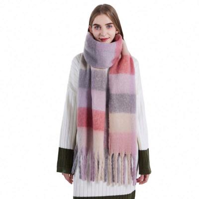 China 2021 Hot Selling Women's Fashion Design Fashion Colorful Cashmere Custom Made Winter Popular Hot Hanging Pashmina Scarf for sale