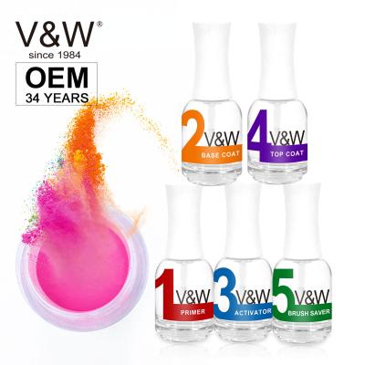 China China Best Quality VW Non-Toxic Nail Color Dipping Powder Nail System 1000colors Starter Kit Acrylic Dip Powder for sale