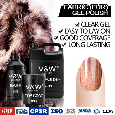 China NAIL V&W OEM Fabric Fur Gel Polish Very Nice 2021 Soft Beautiful Texture Look And Feel Like Fur for sale