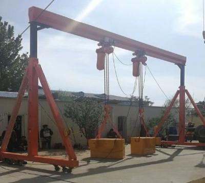 China Safety Sensor Liftable Small Portable Gantry Crane 1 Ton en venta