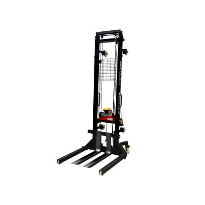 China Portable Small Loading 300kg Brick Lift Electric Truck Mounted Forklift Warehouse Load Elevator Te koop