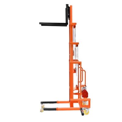 China 1 Ton 0.5 Ton Hand Pallet Stacker / Manual Forklift Electric Straddle Stacker Te koop