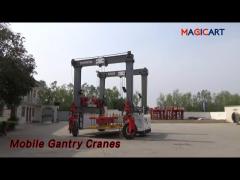 Magnect Sperader Mobile Gantry Cranes Lift 50T Double Girder