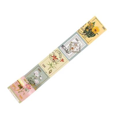 China Decorative Handmade DIY Washi Tape Gold Waterproof Time Stamping Tape For Scrapbook Album Wrapping Box Adhesive Tapes for sale