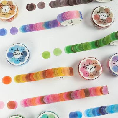 China 100sheets Waterproof Colorful Dot Stickers Hand Ledger Polka Dot Sticker Small Round Label Seal Photo Sticker for sale