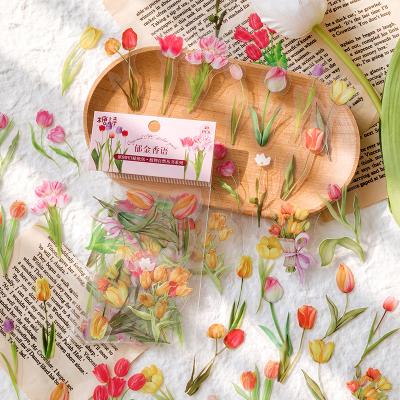 China 8 Designs Diy Craft Stickers Diy Decorative Floral Daily Use Pet Decorative Sticker 8 Sticker For Diary for sale