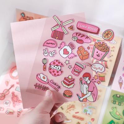 China Decorative Sticker Multiple Styles Cute Creative Hand Account Stickers Girl Cartoon Diy Adhesive Sticker for sale