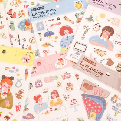 China Decorative sticker my cartoon creative fresh diary daily life series girl sticker decorative paper sticker for sale